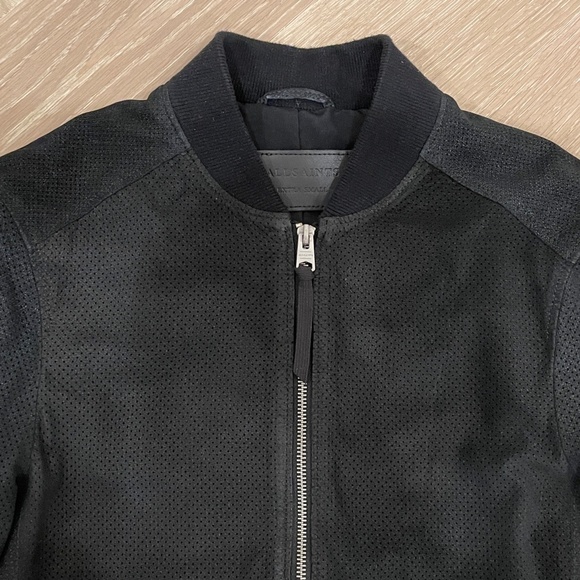 Allsaints Men's Suede "Tyde" Bomber Black - Size XS - Picture 3 of 7